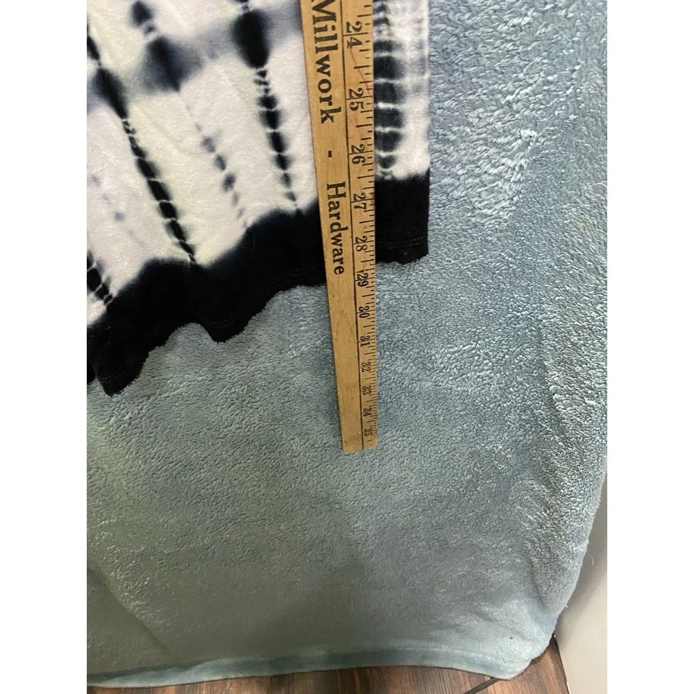 Allie‎ & Rob Short Sleeve Top Women Medium Blk Tie Dye Shirt Bohemian